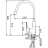 Смеситель для кухни FRAP F4453-02 зеленый ф35 гибкий излив F4453-05